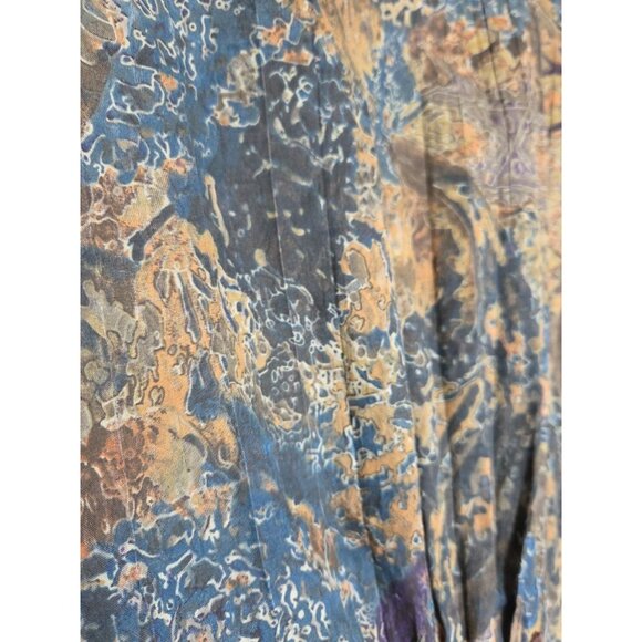 Coldwater Creek Long Sleeve Semi Sheer Embroidered Button Blouse Large 14/16 - Picture 5 of 6